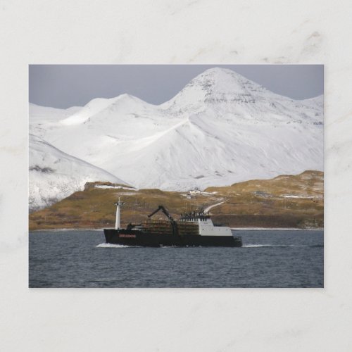 Bulldog Crab Boat in Dutch Harbor Alaska Postcard