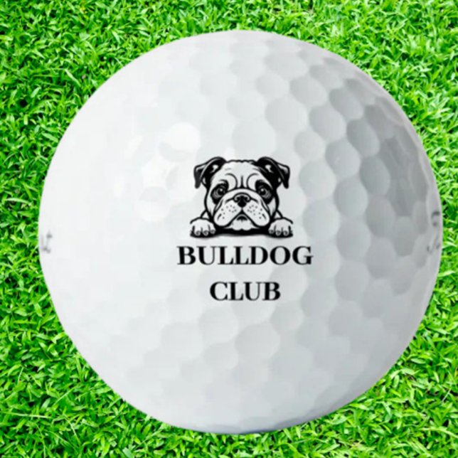 Bulldog Custom Club Theme  Golf Balls (Bulldog Custom Club Theme Tee off with a touch of personality and playfulness )