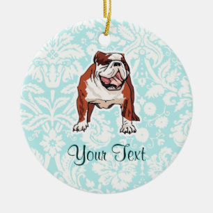 Bulldog; Cute Ceramic Ornament