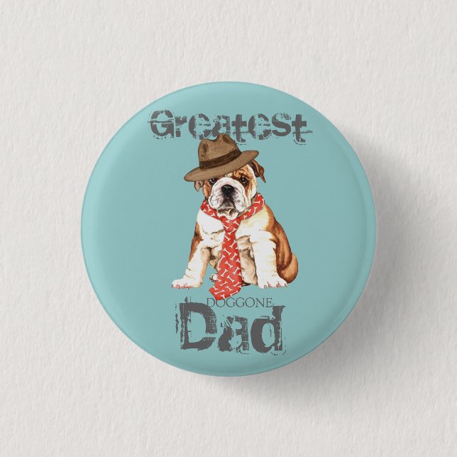Bulldog Dad Button (Front)
