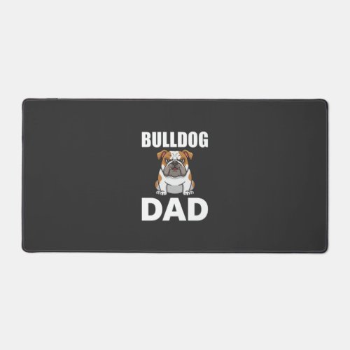 Bulldog Dad Cartoon Dog Lover Desk Mat