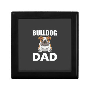 Bulldog Dad Cartoon Dog Lover Gift Box