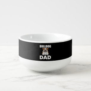 Bulldog Dad Cartoon Dog Lover Soup Mug