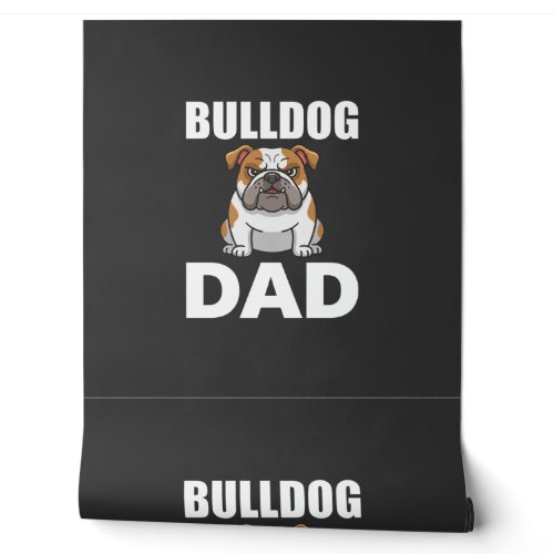 Bulldog Dad Cartoon Dog Lover Wallpaper