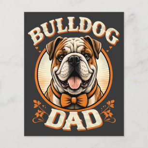 bulldog dad – cute vintage bulldog father’s day flyer