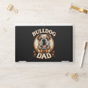 bulldog dad – cute vintage bulldog father’s day HP laptop skin