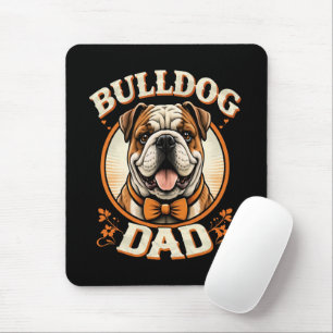 Bulldog Dad – Cute Vintage Bulldog Father’s Day Mouse Pad