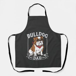 Bulldog Dad Dog Sunglasses Bandana Apron