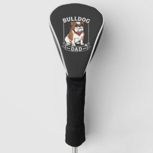 Bulldog Dad Dog Sunglasses Bandana Golf Head Cover