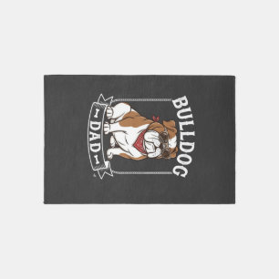 Bulldog Dad Dog Sunglasses Bandana Rug