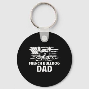 Bulldog Dad Frenchie Lover Gift Dog Owner Keychain