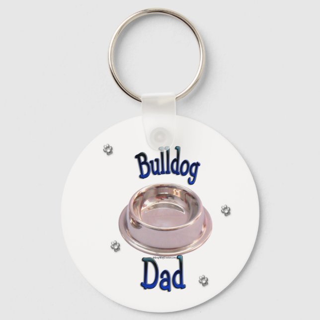 Bulldog Dad Keychain (Front)