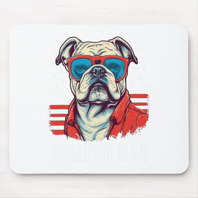 Bulldog Dad  Mouse Pad (Front)