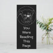 Bulldog Dark Bookmark Template (Standing Front)