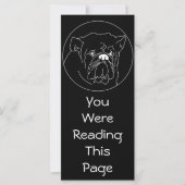Bulldog Dark Bookmark Template (Front)