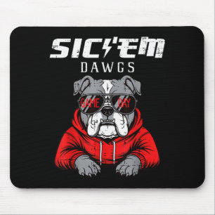 Bulldog Dawgs Women Kids Men Boys Girls Youth Teen Mouse Pad