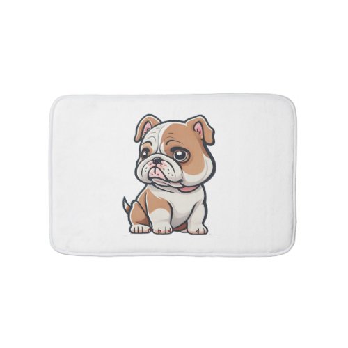 Bulldog design for the Bold Brave and Beautiful Bath Mat
