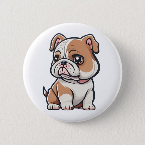 Bulldog design for the Bold Brave and Beautiful Button