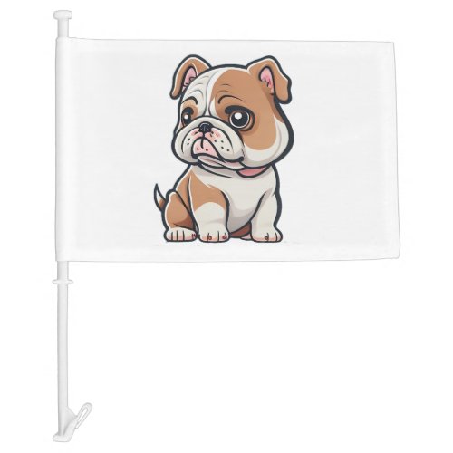 Bulldog design for the Bold Brave and Beautiful Car Flag
