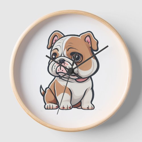 Bulldog design for the Bold Brave and Beautiful Clock