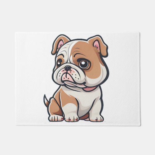 Bulldog design for the Bold Brave and Beautiful Doormat