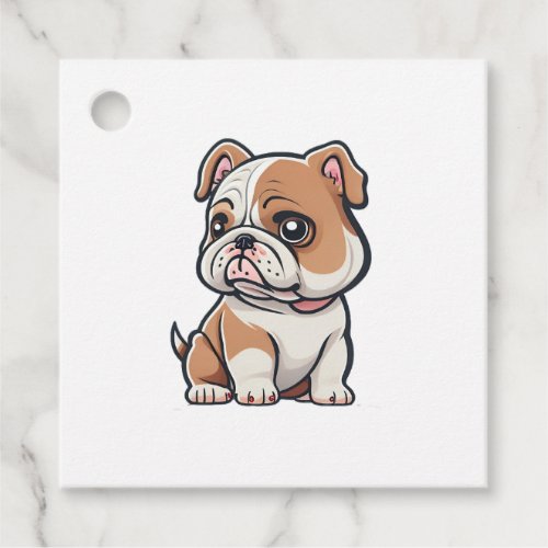 Bulldog design for the Bold Brave and Beautiful Favor Tags