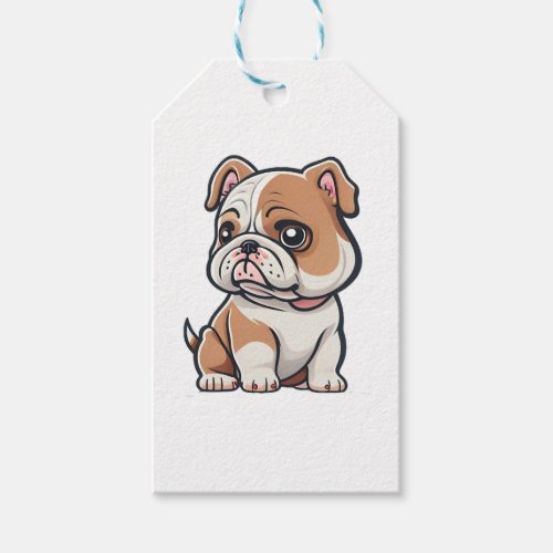 Bulldog design for the Bold Brave and Beautiful Gift Tags