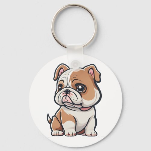 Bulldog design for the Bold Brave and Beautiful Keychain