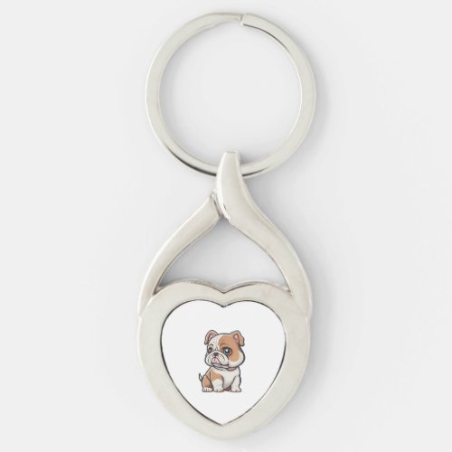 Bulldog design for the Bold Brave and Beautiful Keychain