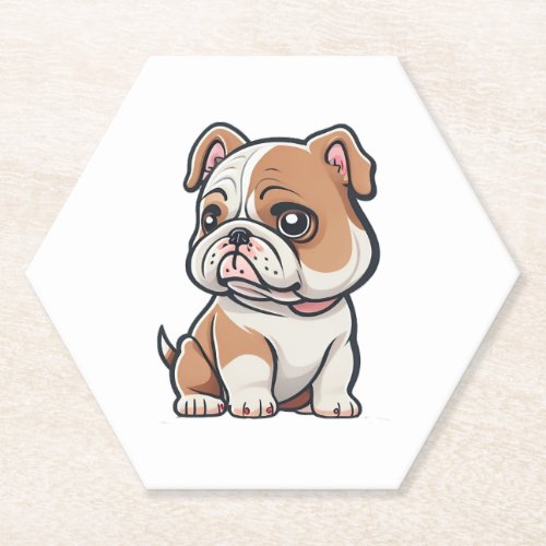 Bulldog design for the Bold Brave and Beautiful Paper Coaster
