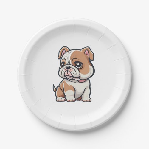 Bulldog design for the Bold Brave and Beautiful Paper Plates