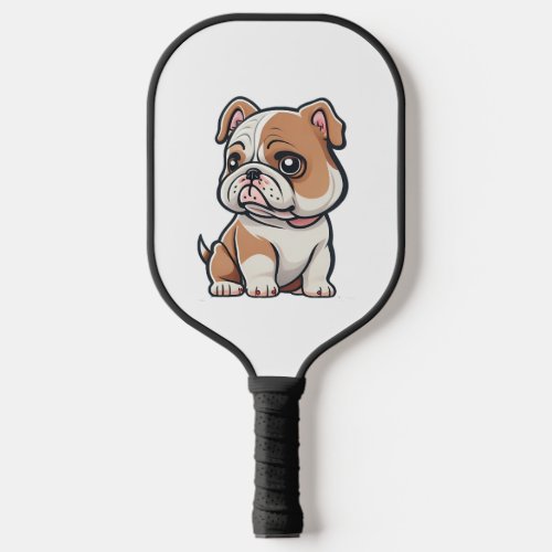Bulldog design for the Bold Brave and Beautiful Pickleball Paddle