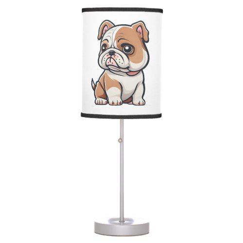 Bulldog design for the Bold Brave and Beautiful Table Lamp