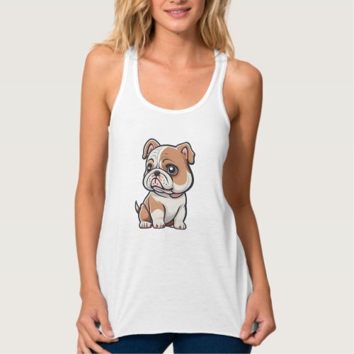 Bulldog design for the Bold Brave and Beautiful Tank Top