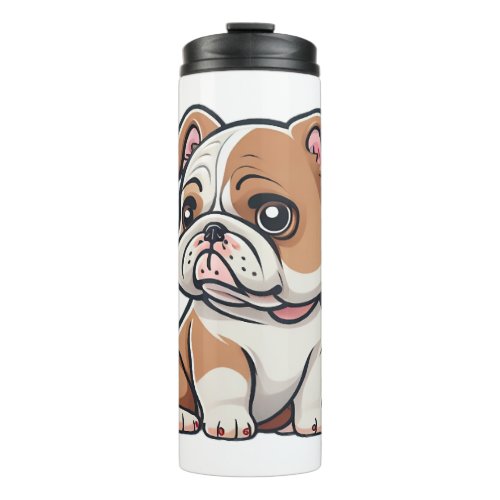 Bulldog design for the Bold Brave and Beautiful Thermal Tumbler