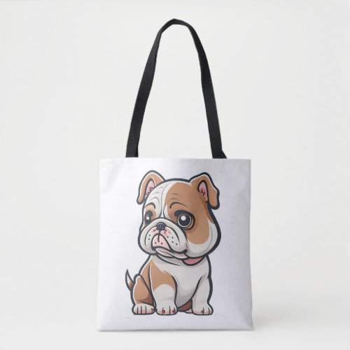 Bulldog design for the Bold Brave and Beautiful Tote Bag