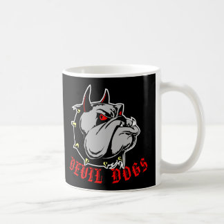 Bulldog Devil Dogs Black Coffee Mug