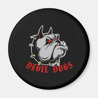 Bulldog Devil Dogs Black Magnet