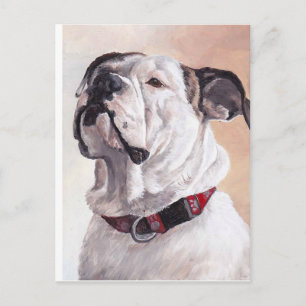 Bulldog Dog Art Postcard