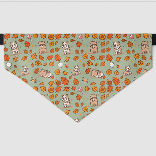 Bulldog Dog Bandana Halloween Cute Kawaii Pet Collar