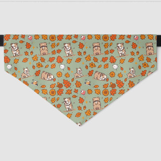 Bulldog Dog Bandana Halloween Cute Kawaii Pet Collar