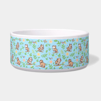 Bulldog Dog Bowl Soft Bloom Spring Pet Design