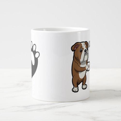  Bulldog Dog Breed and Coffee In The Mornings Giant Coffee Mug