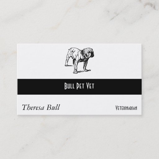 Customizable Bulldog Dog Business Business Cards