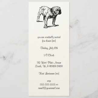 Bulldog Dog Business Invitation
