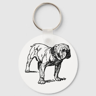 Bulldog Dog Business Keychain