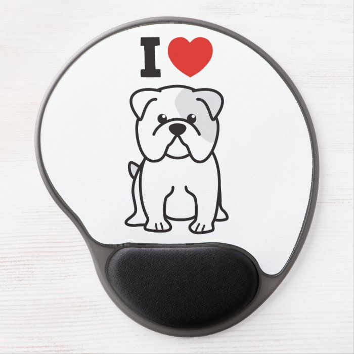 Bulldog Dog Cartoon Gel Mousepads