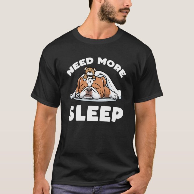 Bulldog Dog English Bulldog With Stuffed Animal Sl T-Shirt (Front)