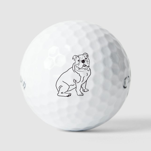 Bulldog dog  golf balls (Front)