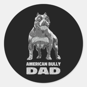 Bulldog Dog Lover American Bully Dad  Classic Round Sticker